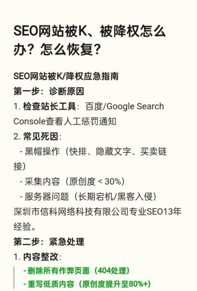 网站被降权怎么办_如何快速恢复排名