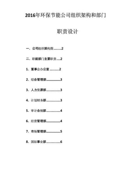 节能技术有限公司有哪些部门_各部门职责是什么