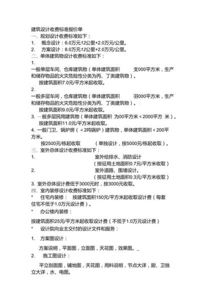 建筑设计收费标准_如何计算设计费