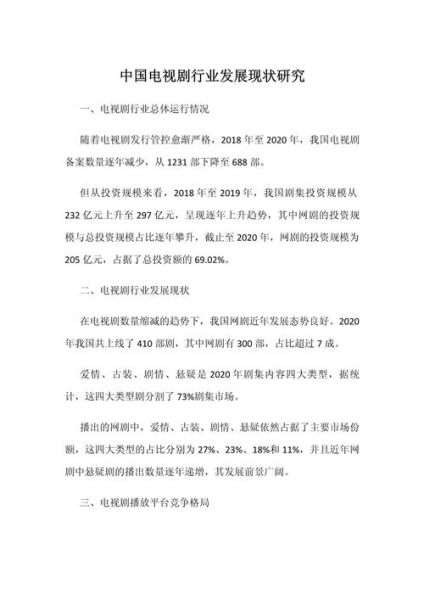 中国电视剧行业现状_未来发展趋势