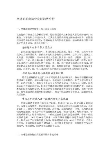 船舶发展前景_未来造船业趋势