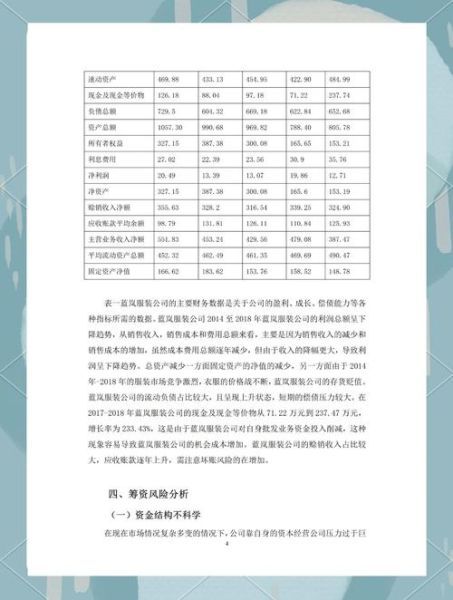 服装行业财务分析报告_如何提高利润率