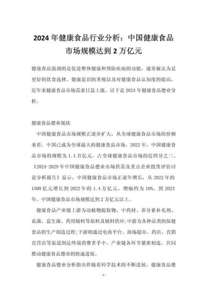 健康行业市场分析_2024年健康行业市场分析
