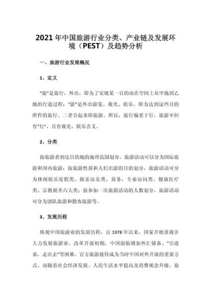 旅游行业pest分析怎么做_旅游政策对行业的影响