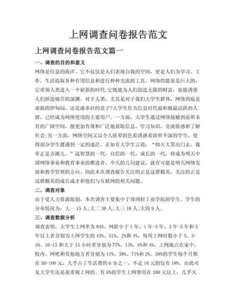 互联网项目调查报告怎么写_互联网项目调查报告模板