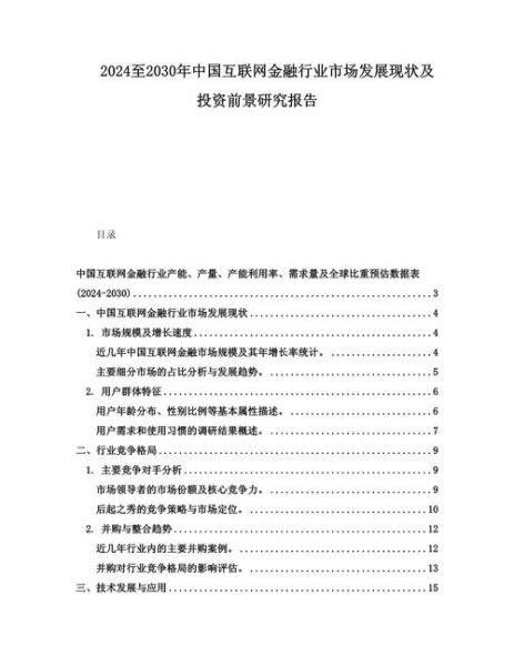 互联网金融产业研究报告_2024年趋势与风险